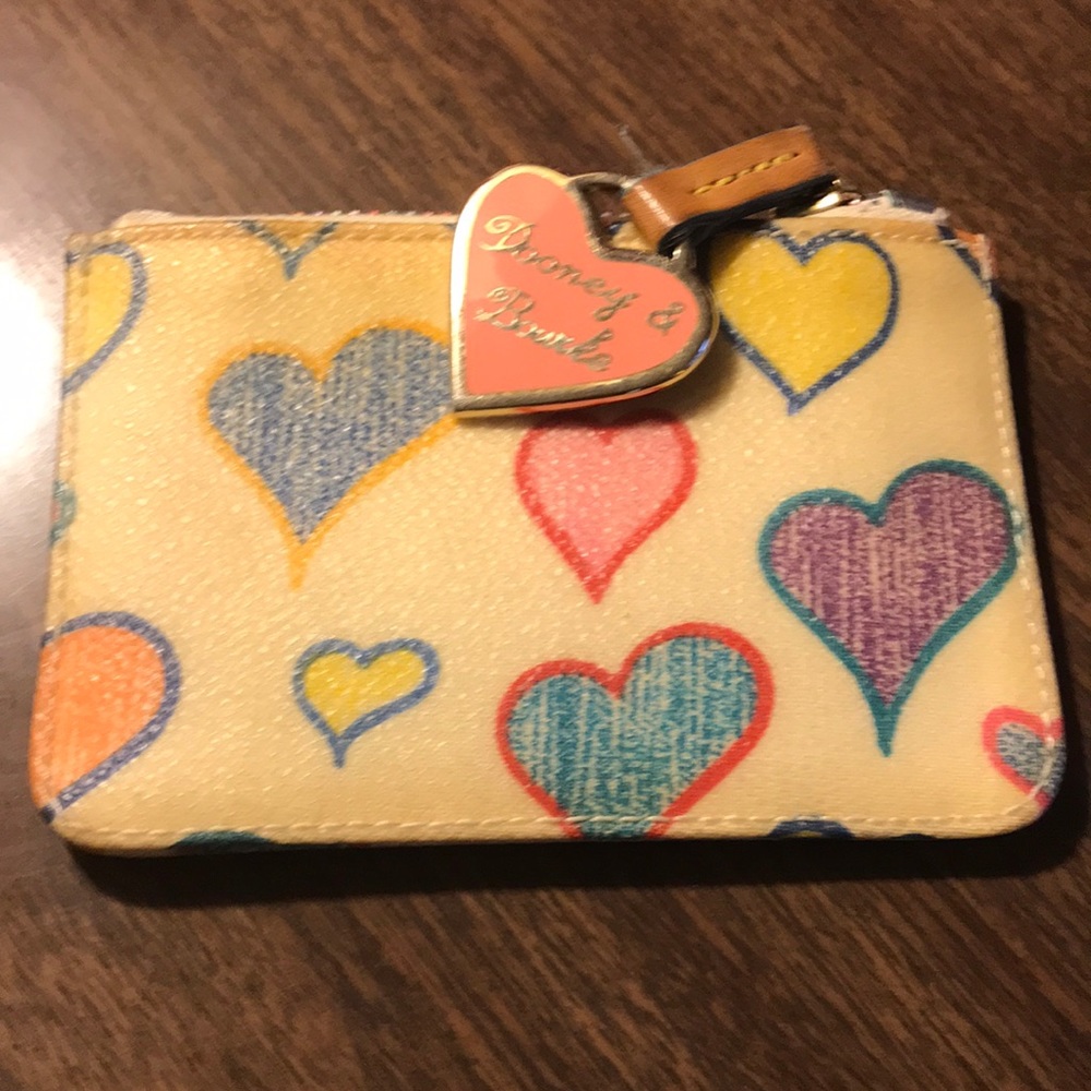 Dooney & Bourke small heart print change purse